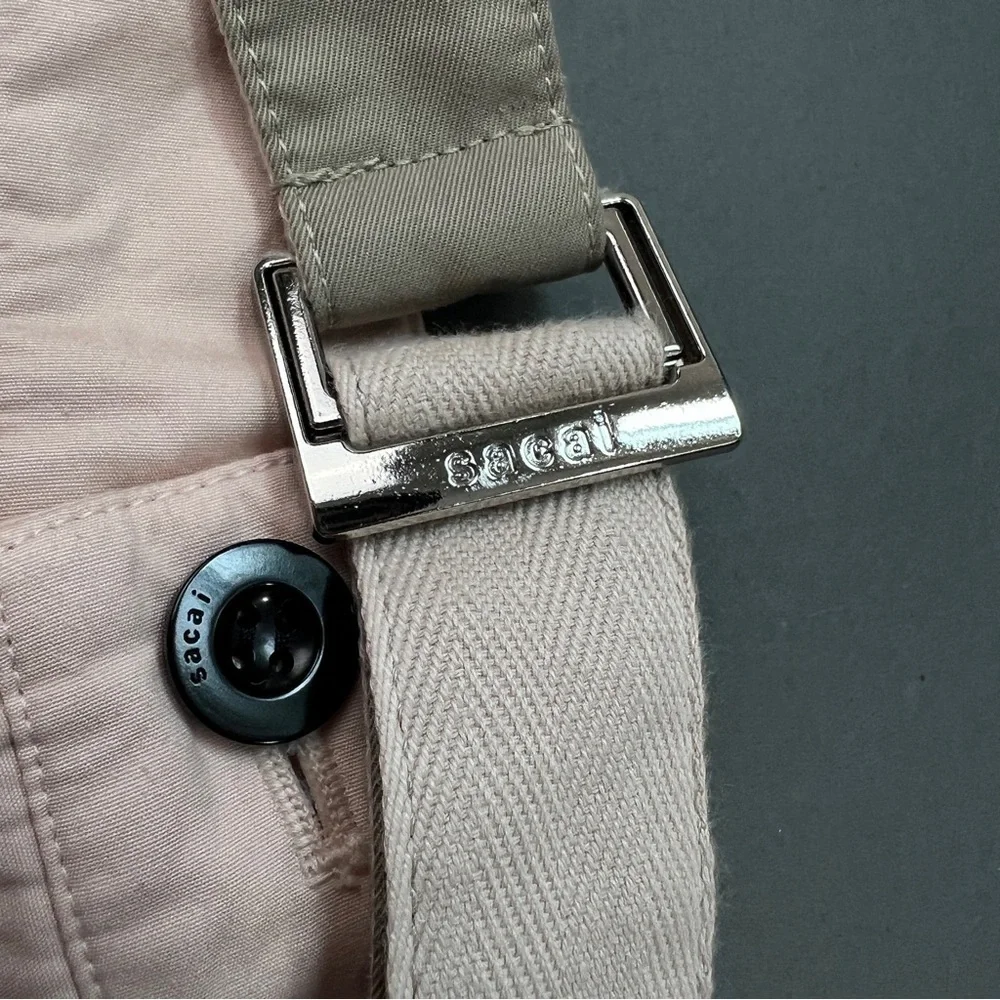 sacai Color Block Flared Belt Shorts - Picture 5 of 11